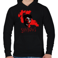 PRINTFASHION ijesztő zombi - Férfi kapucnis pulóver - Fekete férfi pulóver, kardigán