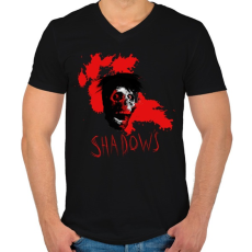 PRINTFASHION ijesztő zombi - Férfi V-nyakú póló - Fekete
