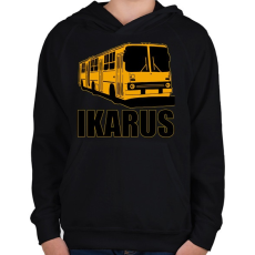 PRINTFASHION Ikarus - Gyerek kapucnis pulóver - Fekete