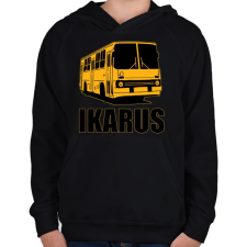 PRINTFASHION Ikarus - Gyerek kapucnis pulóver - Fekete gyerek pulóver, kardigán