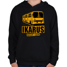 PRINTFASHION Ikarus  - Gyerek kapucnis pulóver - Fekete gyerek pulóver, kardigán