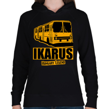 PRINTFASHION Ikarus  - Női kapucnis pulóver - Fekete női pulóver, kardigán