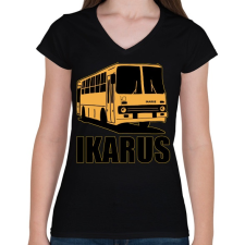 PRINTFASHION Ikarus - Női V-nyakú póló - Fekete női póló