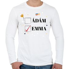 PRINTFASHION Iker baba - Névvel - Férfi hosszú ujjú póló - Fehér férfi póló