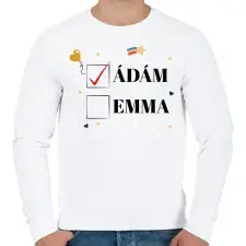 PRINTFASHION Iker baba - Névvel - Férfi pulóver - Fehér férfi pulóver, kardigán