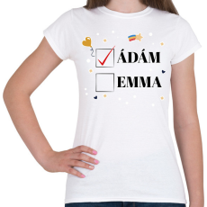 PRINTFASHION Iker baba - Névvel - Női póló - Fehér