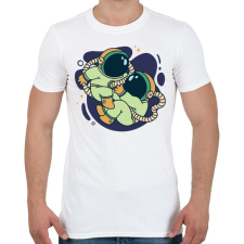 PRINTFASHION Iker űrhajósok - Férfi póló - Fehér férfi póló
