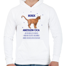 PRINTFASHION Ikrek - Abesszin cica - Férfi kapucnis pulóver - Fehér férfi pulóver, kardigán