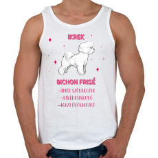 PRINTFASHION Ikrek - Bichon frisé - Férfi atléta - Fehér