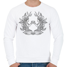 PRINTFASHION Ikrek  - Férfi pulóver - Fehér