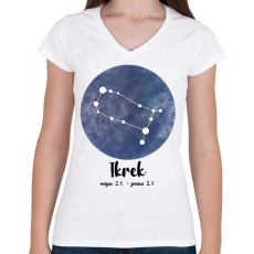 PRINTFASHION Ikrek - Női V-nyakú póló - Fehér