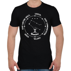 PRINTFASHION Ikrek tulajdonságok - Férfi póló - Fekete