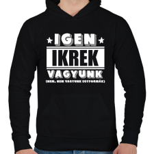 PRINTFASHION Ikrek vagyunk (fehér) - Férfi kapucnis pulóver - Fekete férfi pulóver, kardigán