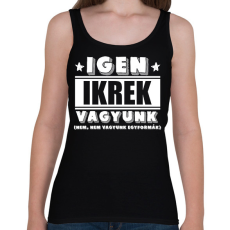 PRINTFASHION Ikrek vagyunk (fehér) - Női atléta - Fekete