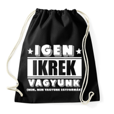 PRINTFASHION Ikrek vagyunk (fehér) - Sportzsák, Tornazsák - Fekete tornazsák