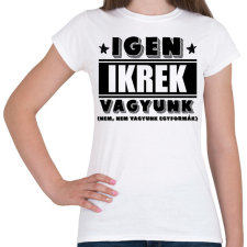 PRINTFASHION Ikrek vagyunk (fekete) - Női póló - Fehér női póló