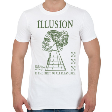 PRINTFASHION Illusion - Férfi póló - Fehér férfi póló