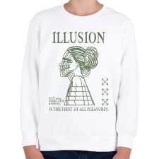 PRINTFASHION Illusion - Gyerek pulóver - Fehér gyerek pulóver, kardigán