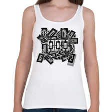 PRINTFASHION Illusion Trio1 - Női atléta - Fehér női trikó