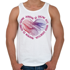 PRINTFASHION Illyés Gyula - Jó érezni - Férfi atléta - Fehér