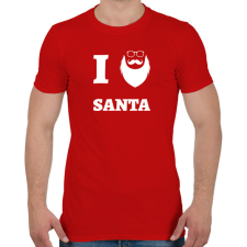 PRINTFASHION ilovesanta - Férfi póló - Piros férfi póló