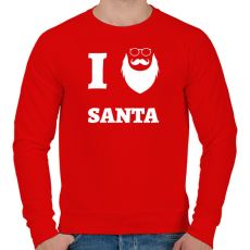 PRINTFASHION ilovesanta - Férfi pulóver - Piros