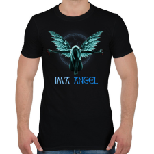 PRINTFASHION IM'A ANGEL - Férfi póló - Fekete férfi póló
