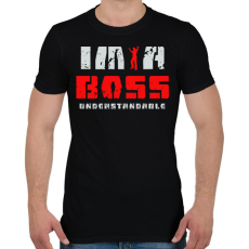 PRINTFASHION IM A BOSS - Férfi póló - Fekete