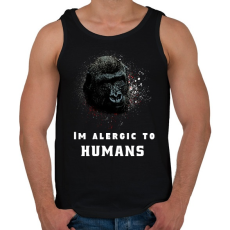 PRINTFASHION IM ALERGIC TO HUMANS - Férfi atléta - Fekete