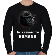 PRINTFASHION IM ALERGIC TO HUMANS - Férfi pulóver - Fekete