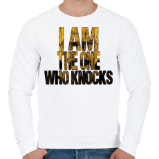 PRINTFASHION IM AM THE ONE WHO KNOCKS - Férfi pulóver - Fehér