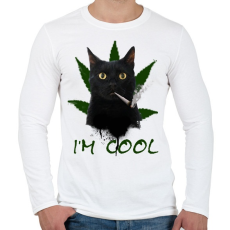 PRINTFASHION IM COOL - Férfi hosszú ujjú póló - Fehér