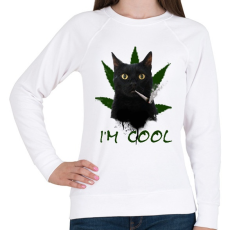 PRINTFASHION IM COOL - Női pulóver - Fehér