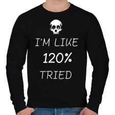 PRINTFASHION IM LIKE 120% TRIED - Férfi pulóver - Fekete férfi pulóver, kardigán