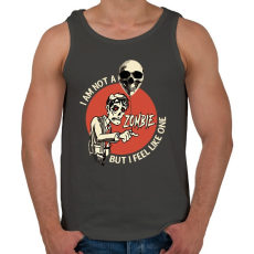 PRINTFASHION Im not a Zombie - Férfi atléta - Sötétszürke