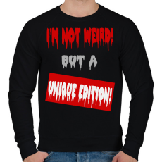 PRINTFASHION IM NOT WEIRD - Férfi pulóver - Fekete