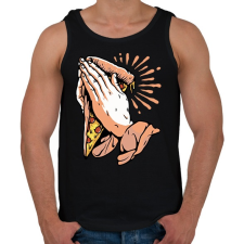 PRINTFASHION Ima a pizzáért - Férfi atléta - Fekete atléta, trikó