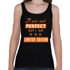 PRINTFASHION IMA NOT PERFECT - Női atléta - Fekete női trikó