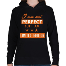 PRINTFASHION IMA NOT PERFECT - Női kapucnis pulóver - Fekete női pulóver, kardigán