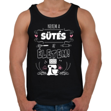 PRINTFASHION Imádok sütni - Férfi atléta - Fekete atléta, trikó