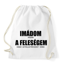 PRINTFASHION Imádom a feleségem - autó - Sportzsák, Tornazsák - Fehér tornazsák