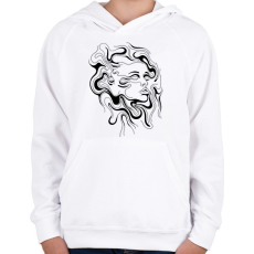 PRINTFASHION Imagine - Gyerek kapucnis pulóver - Fehér