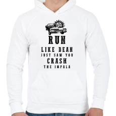 PRINTFASHION IMPALA - Férfi kapucnis pulóver - Fehér