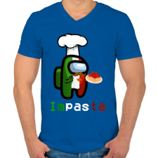PRINTFASHION Impasta - Among Us - Férfi V-nyakú póló - Királykék férfi póló
