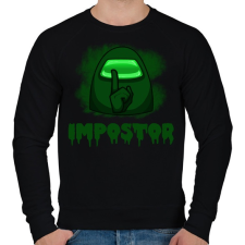 PRINTFASHION IMPOSTOR-GREEN - Férfi pulóver - Fekete férfi pulóver, kardigán