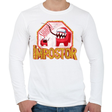 PRINTFASHION Impostor - Shhhhh! - Férfi hosszú ujjú póló - Fehér