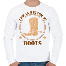 PRINTFASHION In boots - Férfi pulóver - Fehér