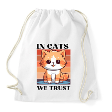 PRINTFASHION In Cats We Trust - Sportzsák, Tornazsák - Fehér tornazsák