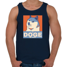 PRINTFASHION IN DOGE WE TRUST - Férfi atléta - Sötétkék atléta, trikó