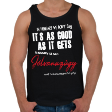 PRINTFASHION In Hungary we don't say - Férfi atléta - Fekete atléta, trikó